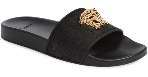 versace slides black and gold|versace slides women sale.